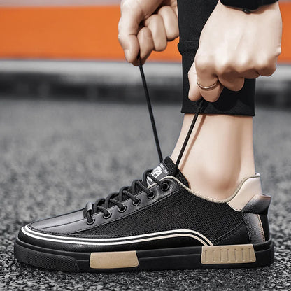 Comfortable Mesh Fashion Sneaker for Women with Lace Up Colorblock Low Top Casual Style