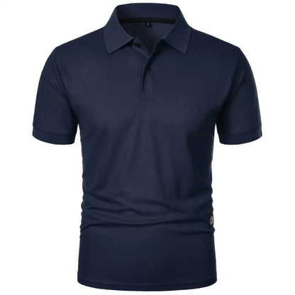 Effortless Pique Knit Polo Shirt for Women with Collar Short Sleeve Button Placket Casual Style