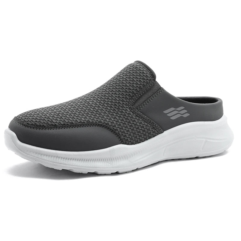 Comfortable Mesh Slip-On Mule Sneaker for Women with Round Toe Backless Chunky Sole Casual Style