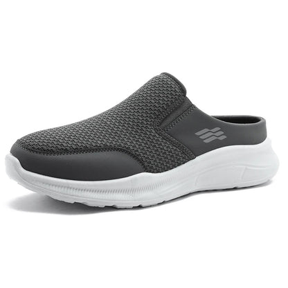 Comfortable Mesh Slip-On Mule Sneaker for Women with Round Toe Backless Chunky Sole Casual Style