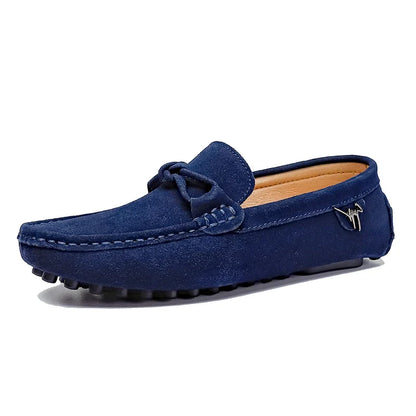 Comfortable Suede Driving Loafer for Women with Moc Toe Bow Tie Slip On Casual Style