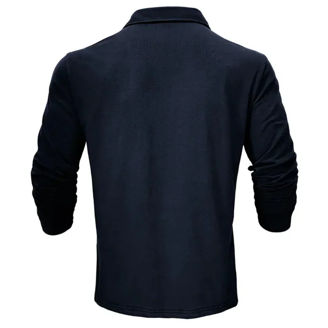 Effortless Cotton Polo Shirt for Women with Collared Long Sleeve Button Placket Relaxed Casual Style