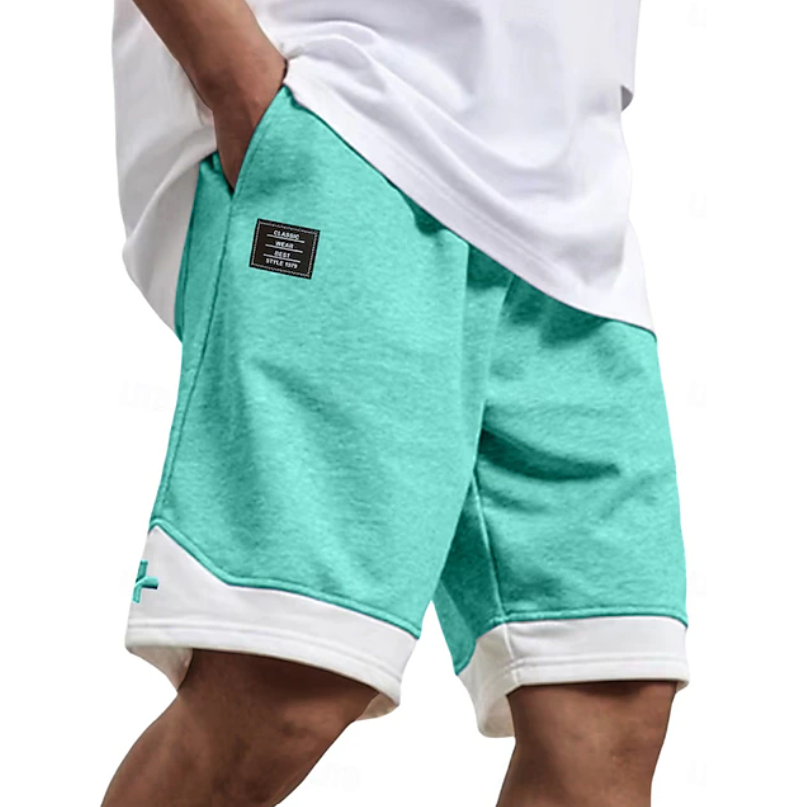 Comfortable Fleece Sweat Shorts for Women with High Waist Drawstring Colorblock Relaxed Casual Style