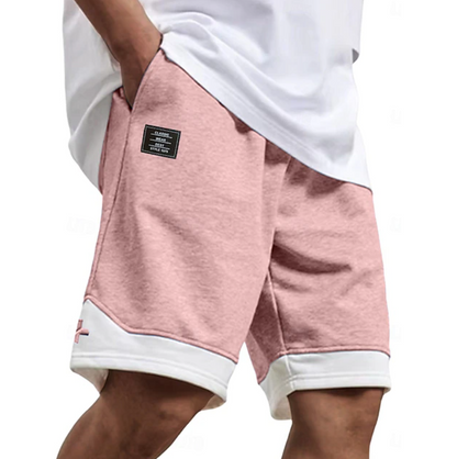 Comfortable Fleece Sweat Shorts for Women with High Waist Drawstring Colorblock Relaxed Casual Style
