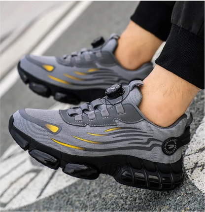 Effortless Mesh Fashion Sneaker for Women with Dial Lace Closure Chunky Sole Athletic Style