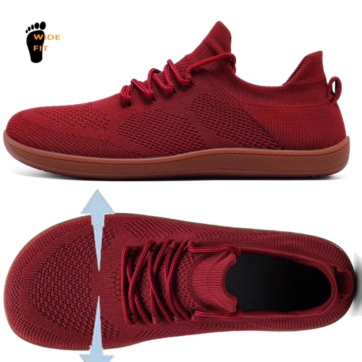 Comfortable Knit Mesh Sneaker for Women with Lace Up Low Top Breathable Casual Style
