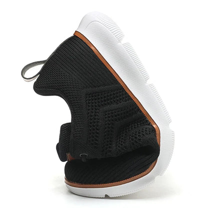 Effortless Mesh Knit Sneaker for Women with Lace Up Low Top Chunky Sole Casual Style
