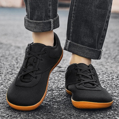 Effortless Mesh Lace Up Sneaker for Women with Round Toe Low Top Contrast Sole Casual Style
