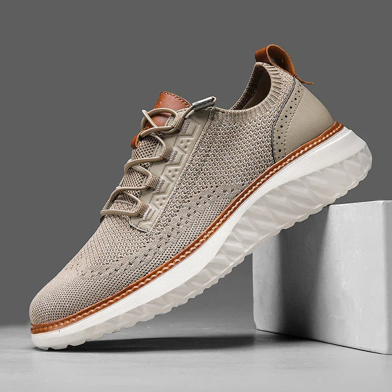 Stylish Knit Mesh Fashion Sneaker for Women with Lace Up Round Toe Cushioned Sole Casual Style