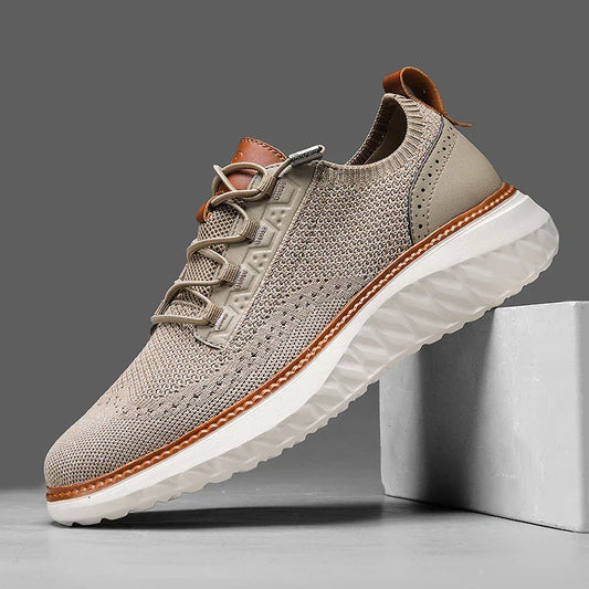 Stylish Knit Mesh Fashion Sneaker for Women with Lace Up Round Toe Cushioned Sole Casual Style