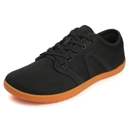 Effortless Mesh Lace Up Sneaker for Women with Round Toe Low Top Contrast Sole Casual Style