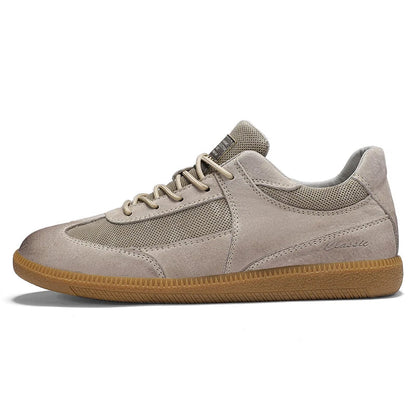 Effortless Suede Sneaker for Women with Lace Up Low Top Gum Sole Casual Style