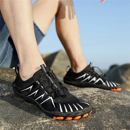 Comfortable Mesh Quick Dry Water Shoes for Women with Toggle Lace Barefoot Sole Casual Style