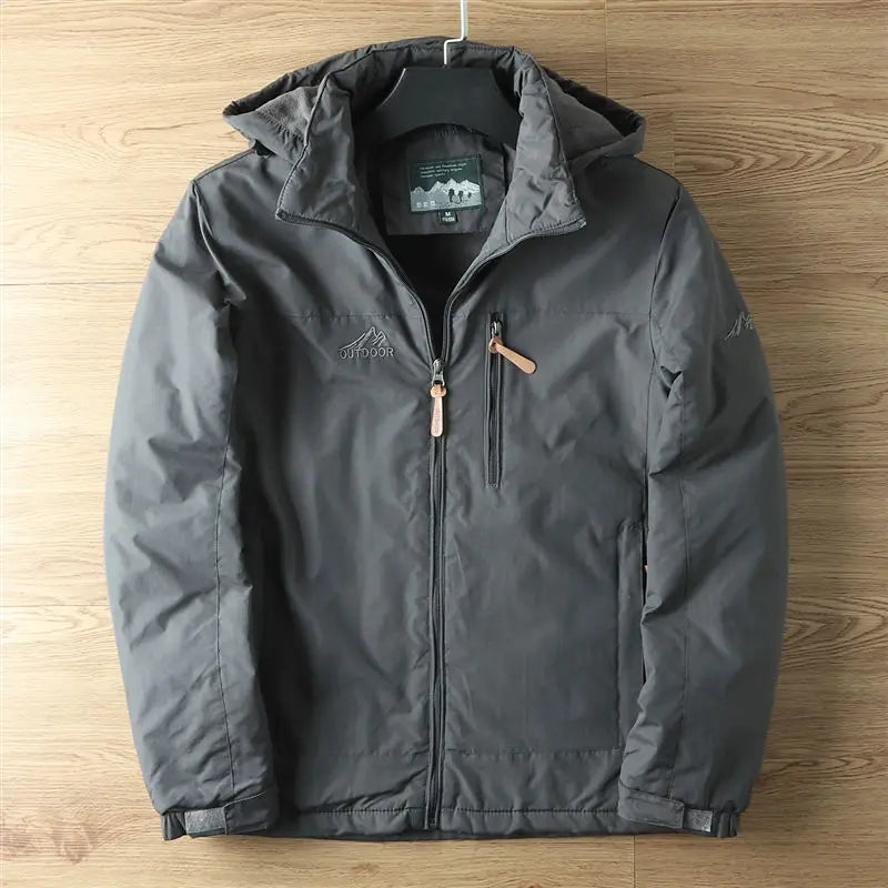 Effortless Fleece Lined Utility Jacket for Women with Hooded Long Sleeve Zip Pocket Casual Style