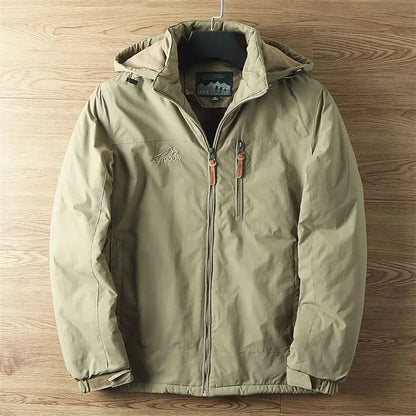 Effortless Fleece Lined Utility Jacket for Women with Hooded Long Sleeve Zip Pocket Casual Style