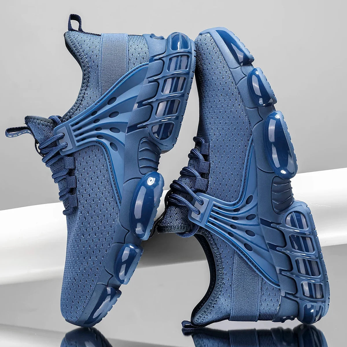 Stylish Mesh Sneaker for Women with Lace Up Chunky Sole Breathable Athletic Style