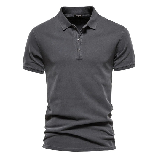 Comfortable Cotton Polo Shirt for Women with Collar Short Sleeve Button Placket Casual Style