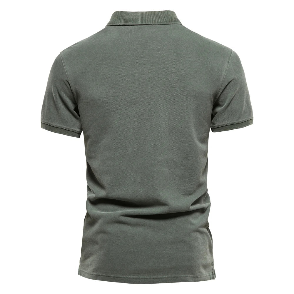 Comfortable Cotton Polo Shirt for Women with Collar Short Sleeve Button Placket Casual Style