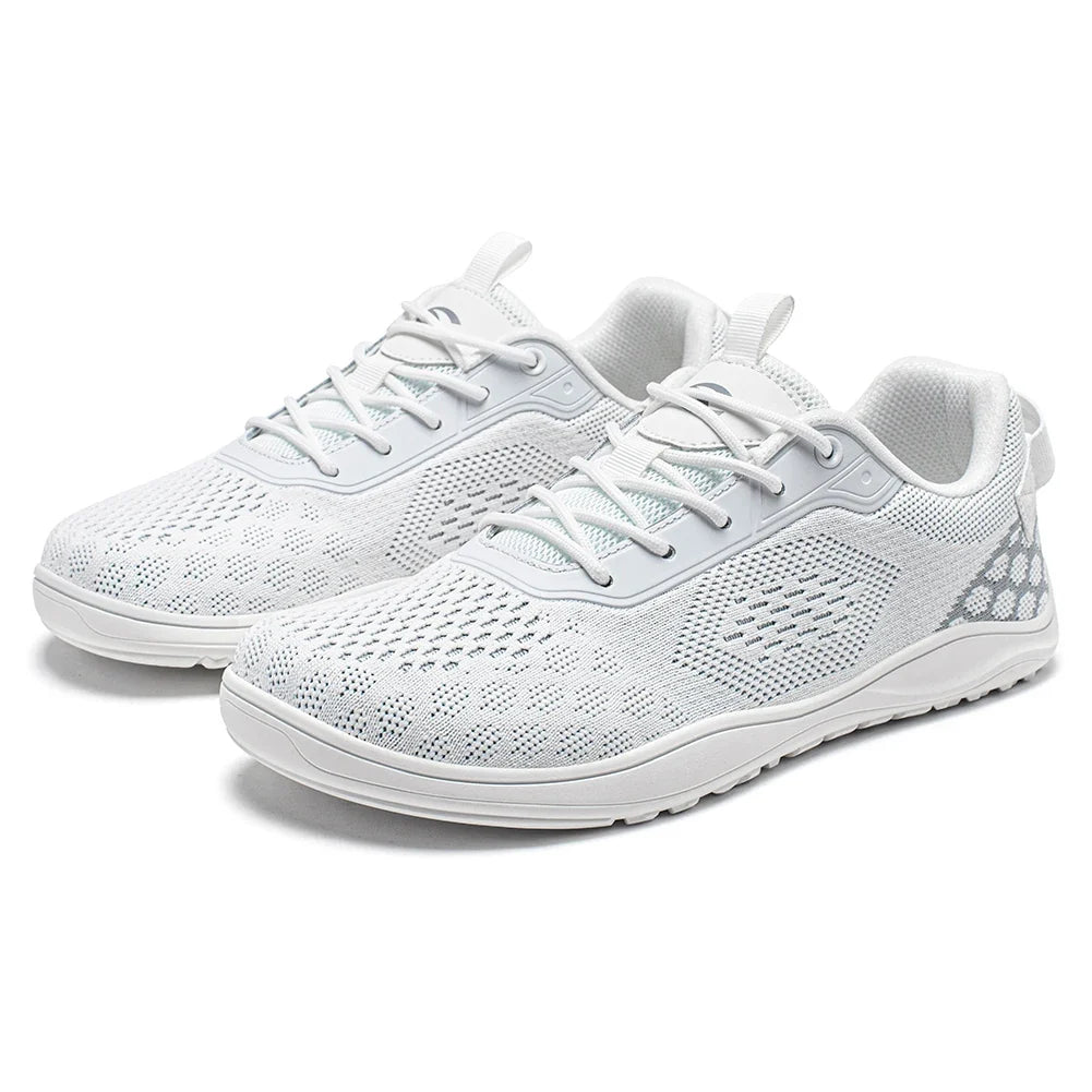 Comfortable Knit Mesh Fashion Sneaker for Women with Lace Up Breathable Lightweight Casual Style