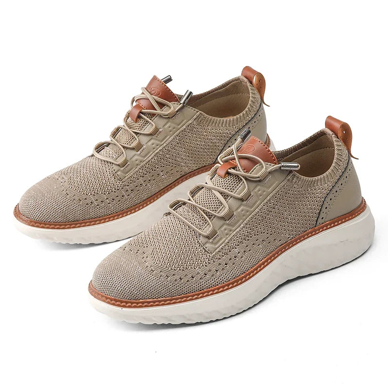 Stylish Knit Mesh Fashion Sneaker for Women with Lace Up Round Toe Cushioned Sole Casual Style