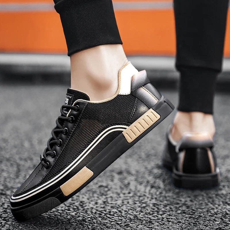 Comfortable Mesh Fashion Sneaker for Women with Lace Up Colorblock Low Top Casual Style