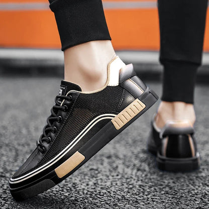 Comfortable Mesh Fashion Sneaker for Women with Lace Up Colorblock Low Top Casual Style