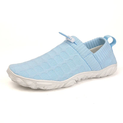 Comfortable Knit Slip On Sneaker for Women with Drawstring Closure Chunky Sole Lightweight Casual Style
