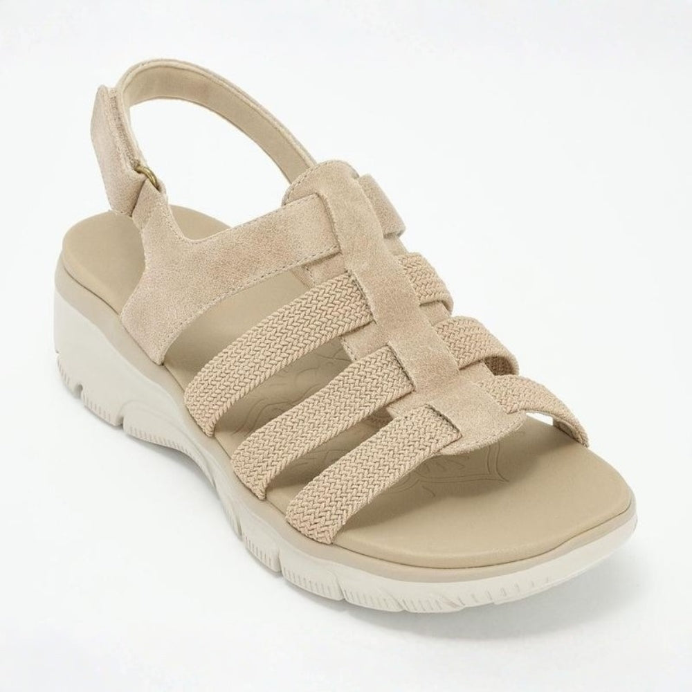 Comfortable Hiking Sandals for Women with Woven Strap Adjustable Slingback Cushioned Sole Style