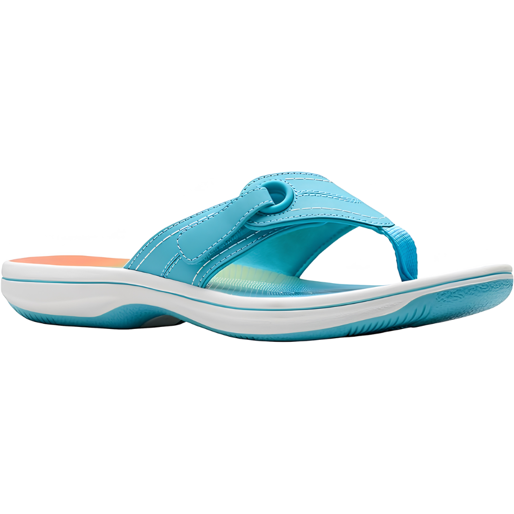 Comfortable Flip Flops for Women with Thong Strap Contoured Footbed Arch Support Style