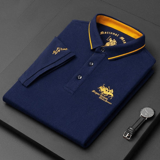 Elegant Embroidered Polo Shirt for Women with Collar Short Sleeve Button Placket Casual Style