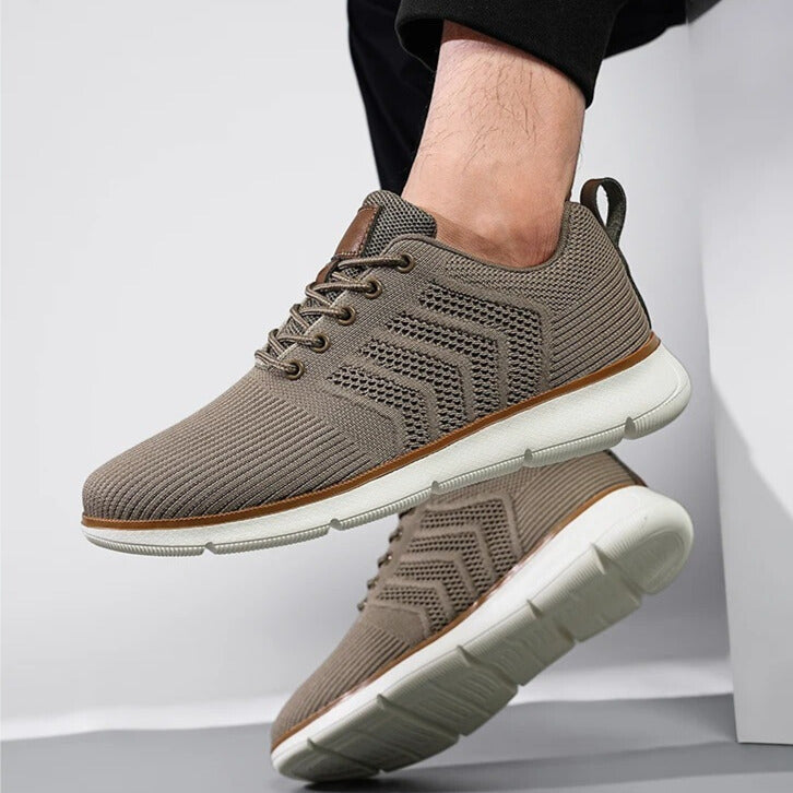Effortless Mesh Knit Sneaker for Women with Lace Up Low Top Chunky Sole Casual Style