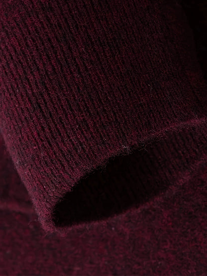 Comfortable Knit Polo Sweater for Women with Collar Long Sleeve Button Placket Ribbed Cuff Casual Style