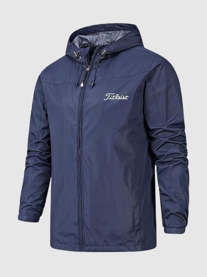Effortless Rain Jacket for Women with Hooded Drawstring Zip Front Casual Style
