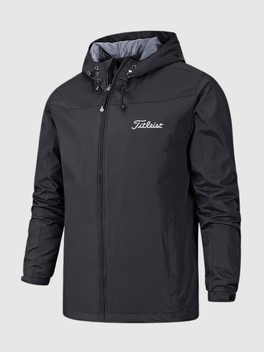 Effortless Rain Jacket for Women with Hooded Drawstring Zip Front Casual Style