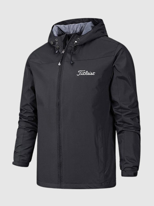 Effortless Rain Jacket for Women with Hooded Drawstring Zip Front Casual Style