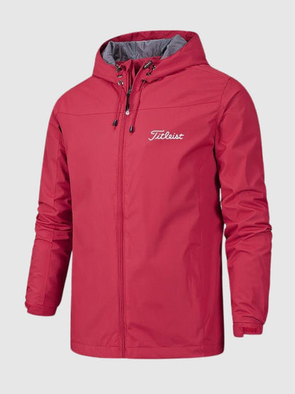 Effortless Rain Jacket for Women with Hooded Drawstring Zip Front Casual Style