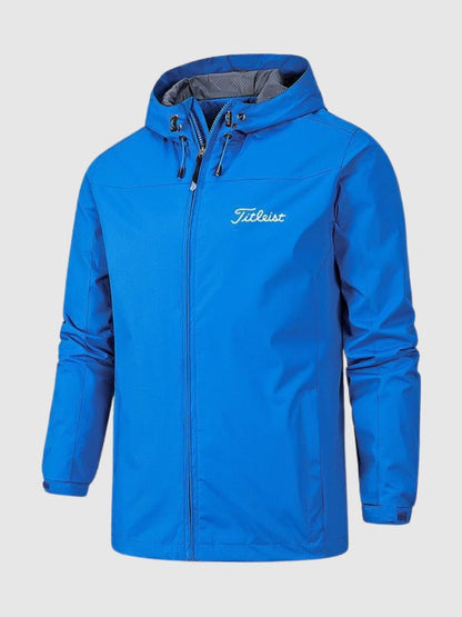 Effortless Rain Jacket for Women with Hooded Drawstring Zip Front Casual Style