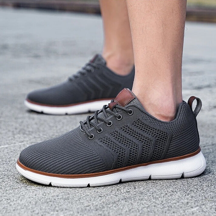 Effortless Mesh Knit Sneaker for Women with Lace Up Low Top Chunky Sole Casual Style