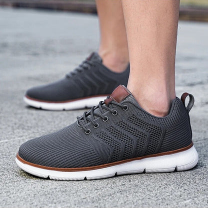 Effortless Mesh Knit Sneaker for Women with Lace Up Low Top Chunky Sole Casual Style