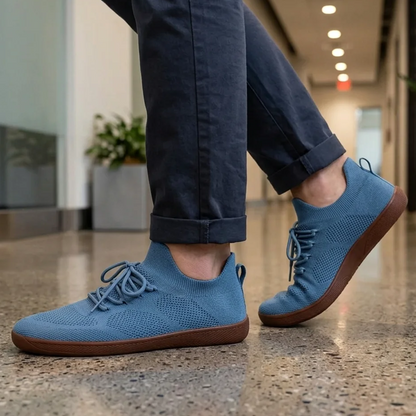 Comfortable Knit Mesh Sneaker for Women with Lace Up Low Top Breathable Casual Style