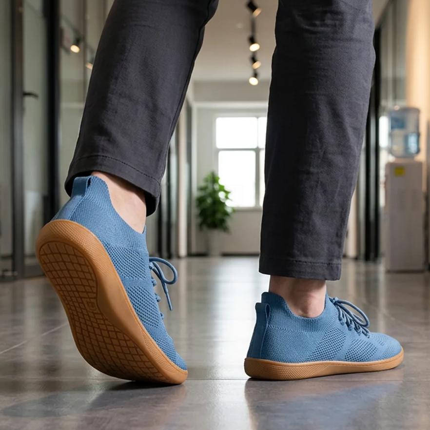 Comfortable Knit Mesh Sneaker for Women with Lace Up Low Top Breathable Casual Style