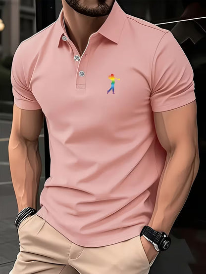 Stylish Polo Shirt for Women with Collar Short Sleeve Button Placket Casual Style
