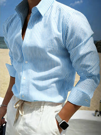 Blue and White Stripes