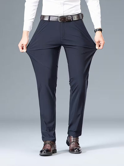 Effortless Stretch Dress Pants for Women with Slim Tapered Flat Front Relaxed Casual Style