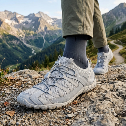 Effortless Mesh Trail Sneakers for Women with Toggle Lace Closure Breathable Non Slip Style