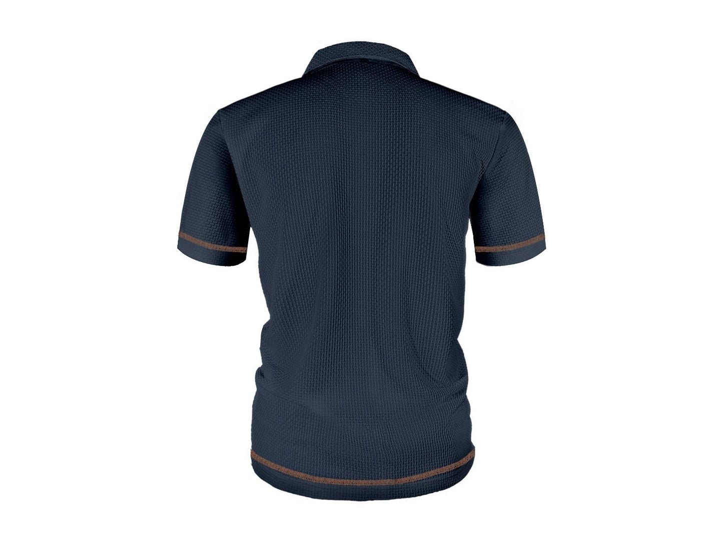 Effortless Textured Polo Shirt for Women with Spread Collar Long Sleeve Contrast Button Placket Casual Style
