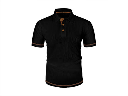 Comfortable Textured Knit Polo Shirt for Women with Collar Long Sleeve Button Placket Casual Style