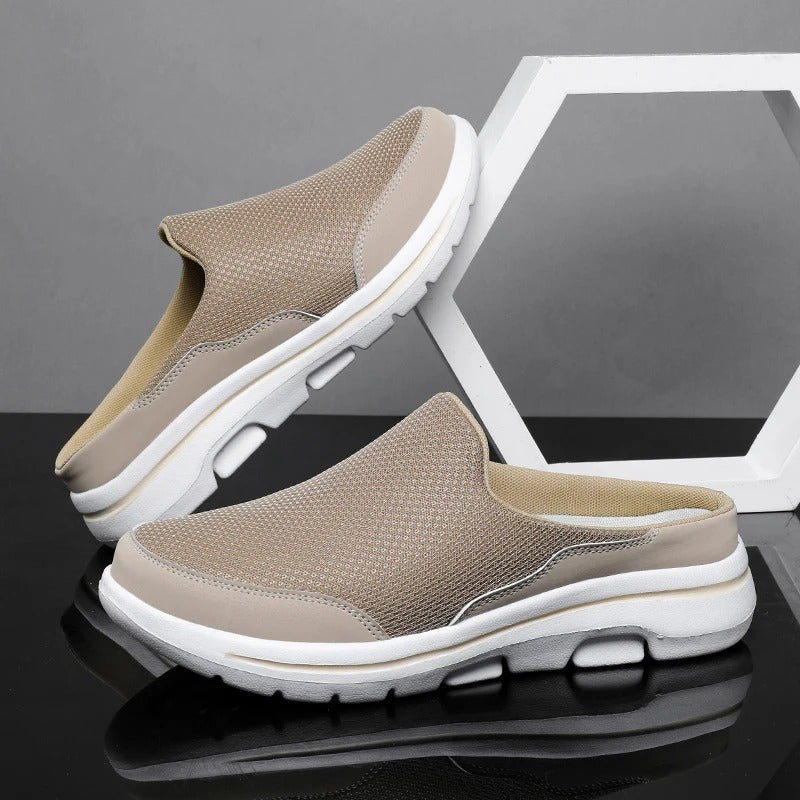 Comfortable Mesh Fashion Sneaker for Women with Backless Slip-On Cushioned Sole Casual Style