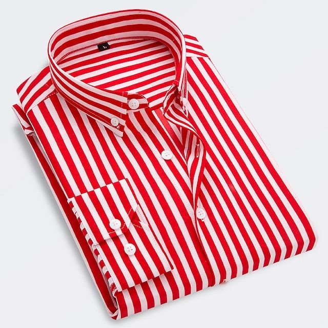 Effortless Striped Button Up Shirt for Women with Collar Long Sleeve Button Front Casual Style