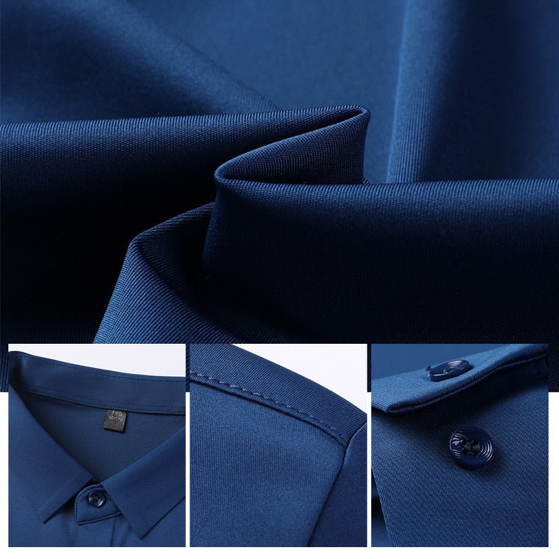 Elegant Satin Button Up Shirt for Women with Collar Long Sleeve Tailored Fit Silky Style
